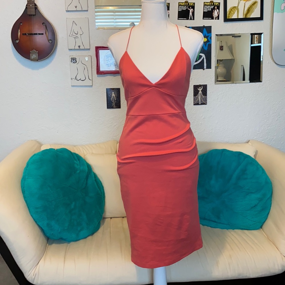 Rose Knit Razorback Body Con
